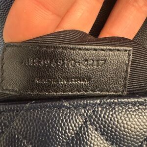 Yves Saint Laurent Navy Quilted Shoulder Bag